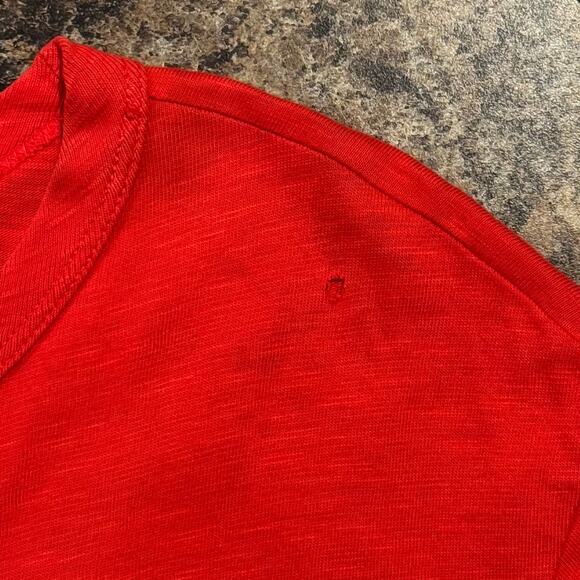 Polo Ralph Lauren Dress Minimalist Preppy Casual Logo Pocket Midi Red Medium - Picture 5 of 9